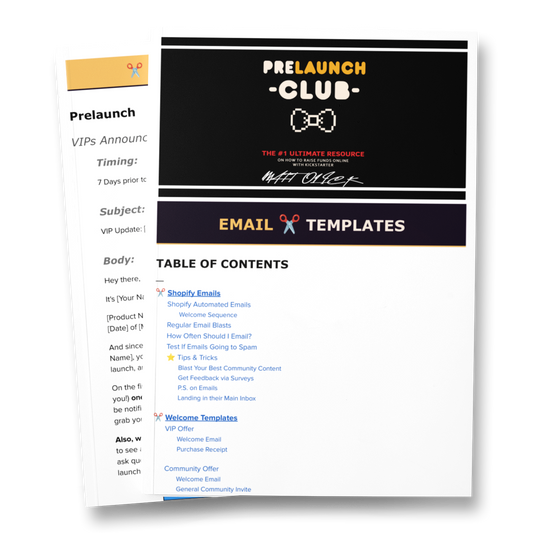 Kickstarter Email Templates