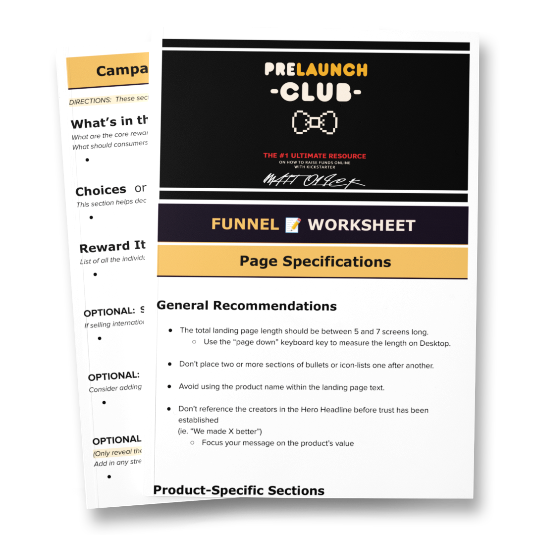 Kickstarter Page Template