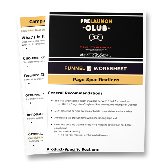 Kickstarter Page Template