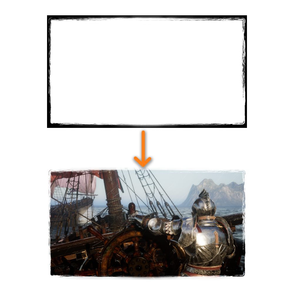 'Border Frame' cut-out clipping masks