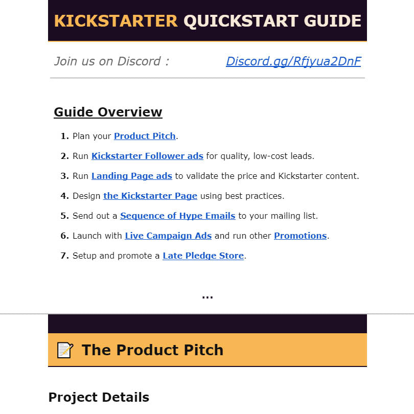 Kickstarter Quickstart Guide (2024)