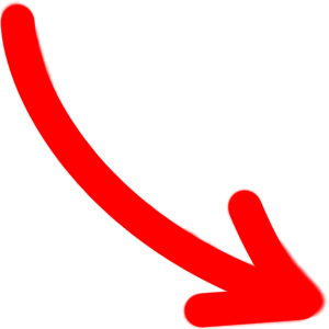 Curved Red Arrow clip-art icon for Kickstarter