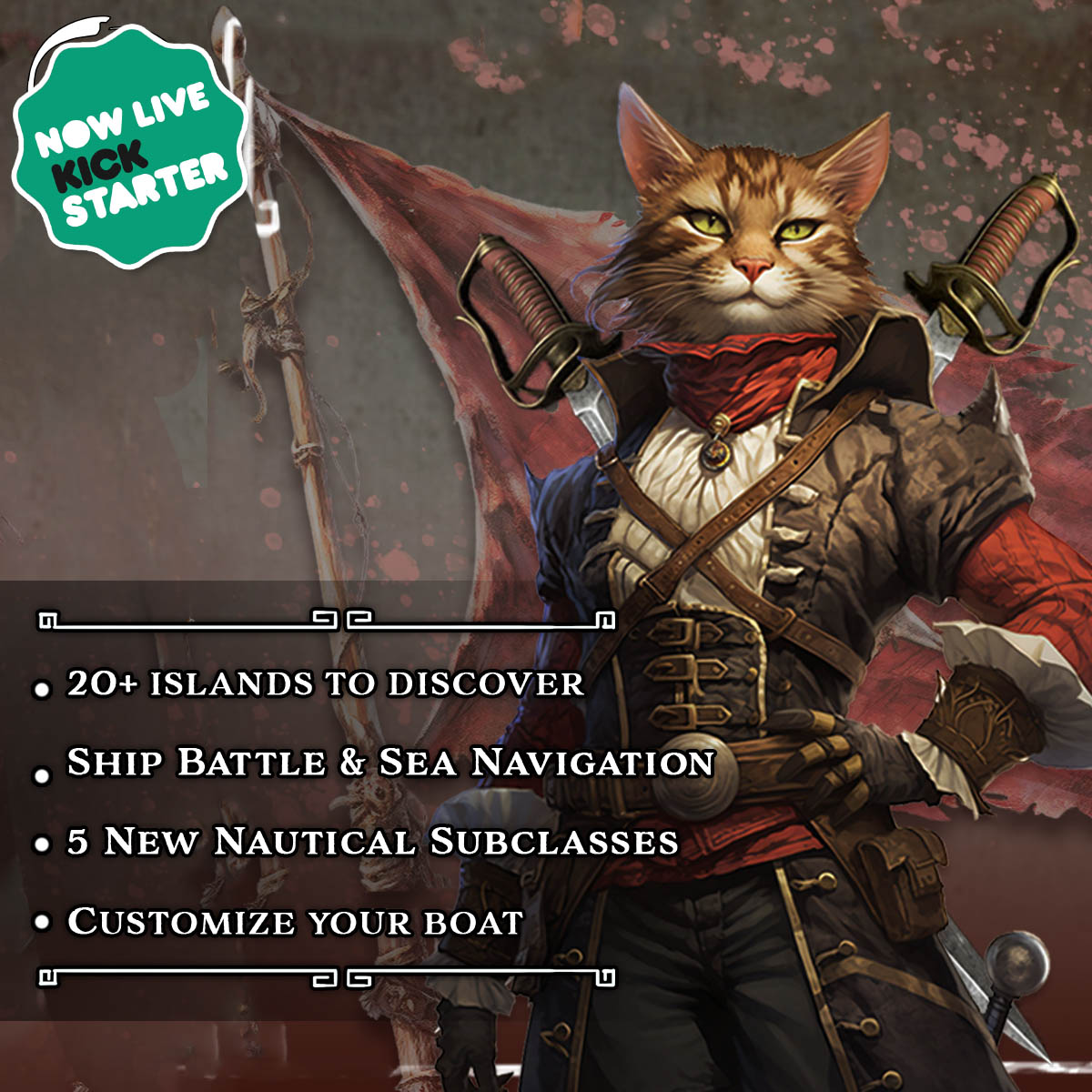 Example Kickstarter Ad Image for Captain's Logbook, which raised $180,000 in crowdfunding