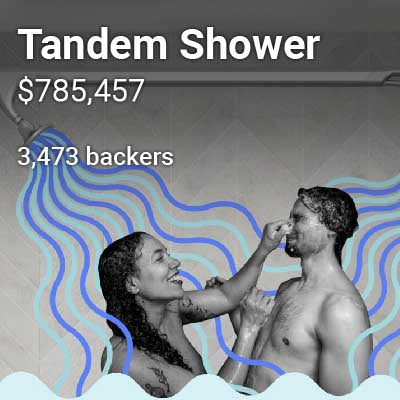 Tandem Shower by Boona results on Kickstarter