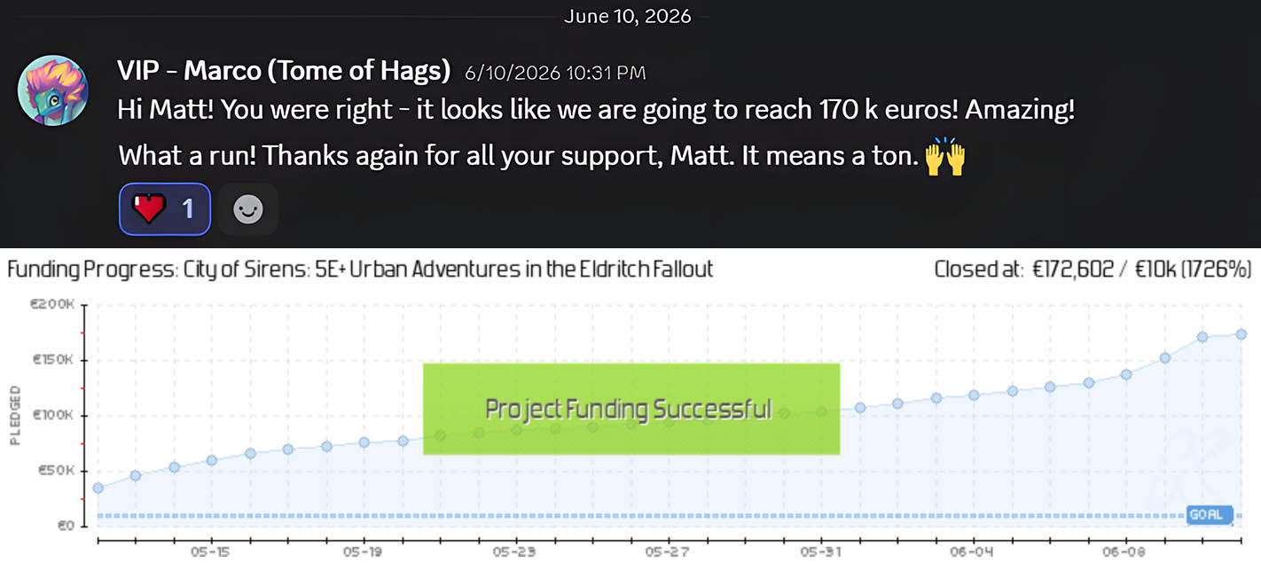 A glowing review of Matt Olick's project ads management services at Prelaunch Club from Marco Piana, creator of "City of Sirens" on Kickstarter with over $200,000 USD raised.