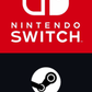 Steam and Nintendo Switch badges for Facebook Ads and Kickstarter Project Images