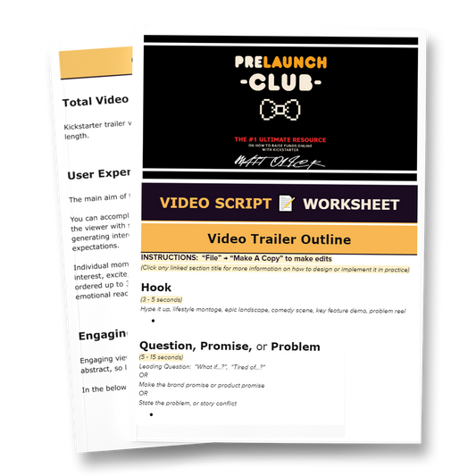 Kickstarter Video Ad & Trailer Scripts
